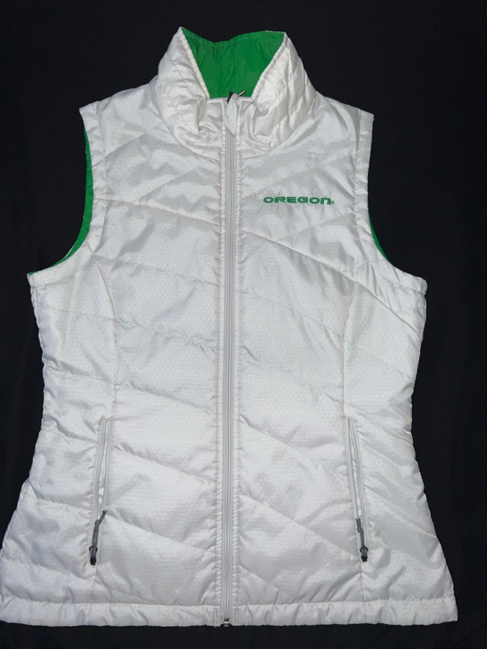 Columbia Women's Bright Green Zip-Front Swim Cover-Up Vest